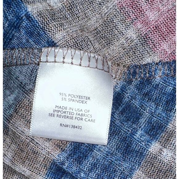 Modcloth cowl neck striped turtleneck multicolor 1970s style flowy comfy fit LG - Picture 4 of 4